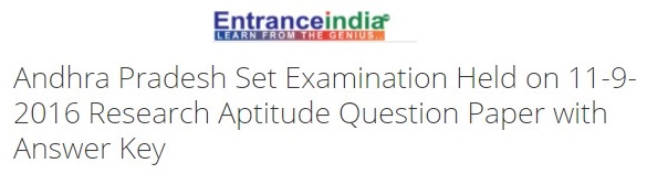 Andhra Pradesh SET Examination